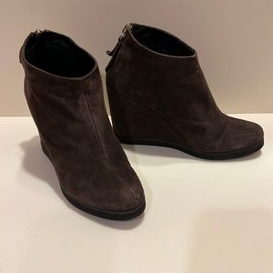 Andre Assous brown suede ankle bootie, size 7